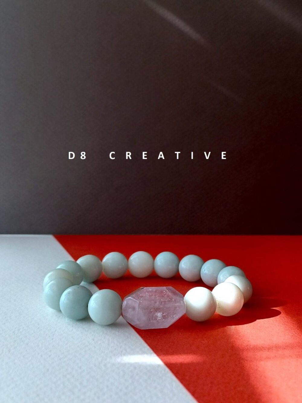 Natural jade stone with amethyst crystal bracelet